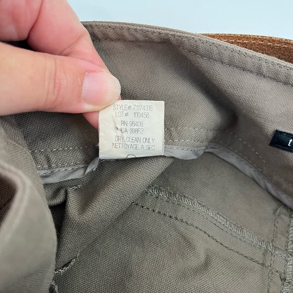 Theory Brown Khaki Skirt with Leather Belt Size 6 - Picture 5 of 8